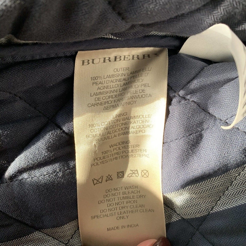 COPY - Burberry Quilted Leather Moto Jacket In Black Medium - Picture 9 of 11